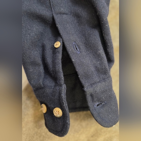 Faconnable Grey Wool Blend Shirt With Blue Striped Med, Men’s - Picture 10 of 11